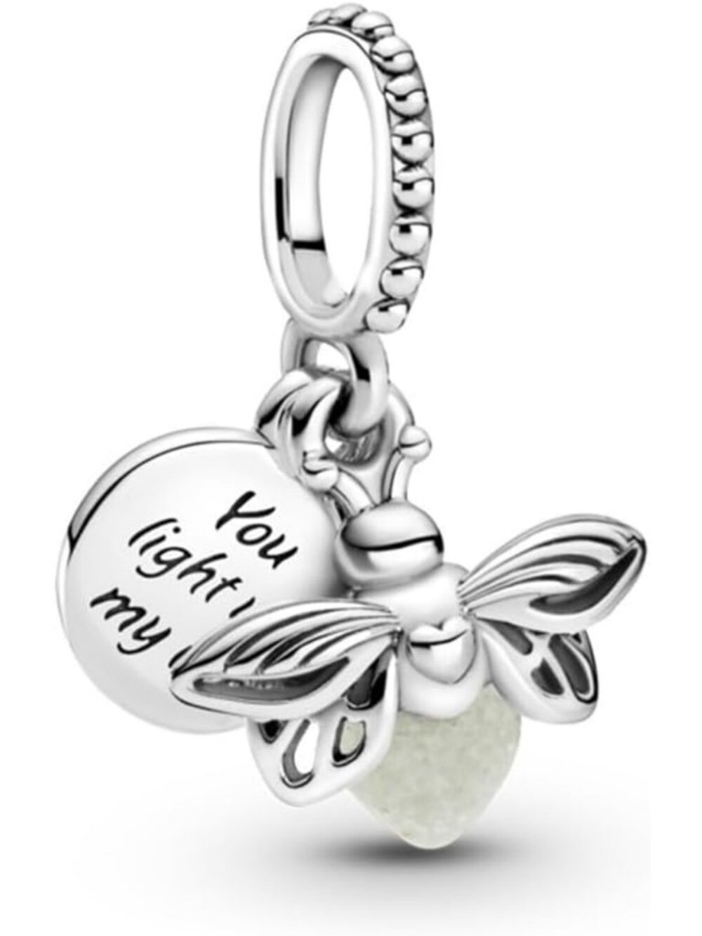 Pandora Glow-in-the-Dark Firefly Dangle Charm - Compatible Moments Bracelets